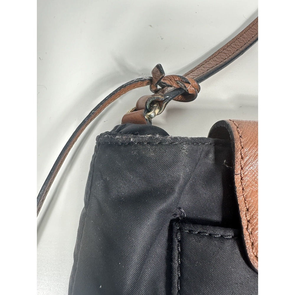 Tory Burch Womens Penn Black Nylon Leather Trim Crossbody Bag - Picture 3 of 16
